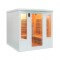 sauna infrarouge angulaire soleil blanc 4 5 places