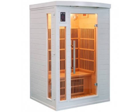 sauna infrarouge soleil blanc 2 3 places france sauna