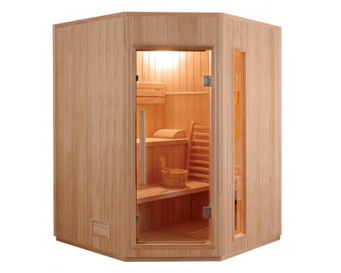 sauna vapeur angulaire zen 3 a 4 places