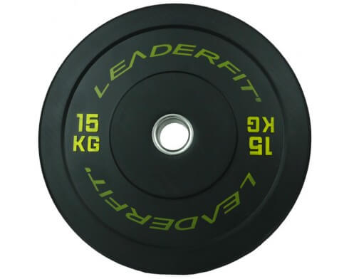 disque olympique Leader Fit Bumper Eco 15 kg