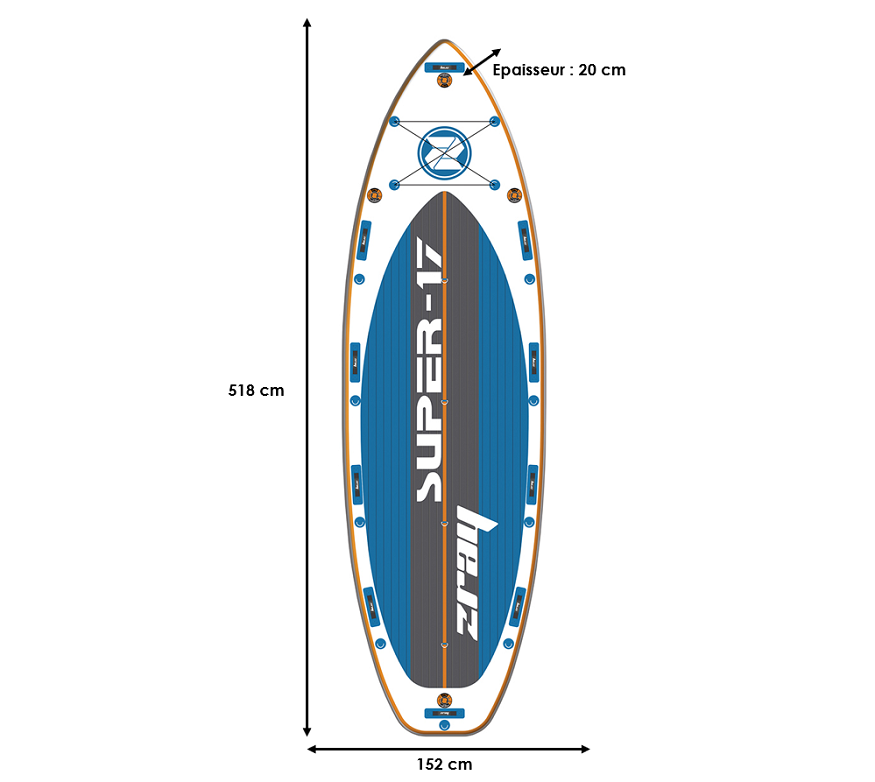 Stand Up Paddle Gonflable Zray S17 - Super 17